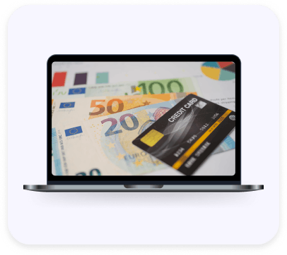 Carte bancaire sur billets en euros